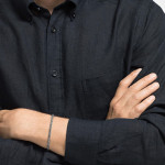 Kristal Taşlı Siyah  Su Yolu Bileklik  (Altın Kaplama)